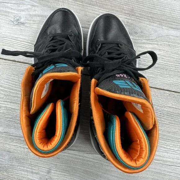 Converse ERX 260 High Tops Kids 7 Black Turquoise Orange Retro 80s Sneakers Shoe - Picture 6 of 9